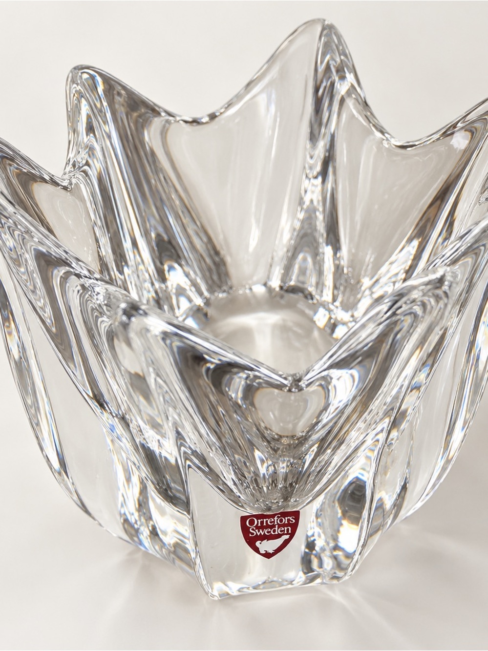 Vintage Orrefors Crystal Belle Tulip Bowl/Signed
